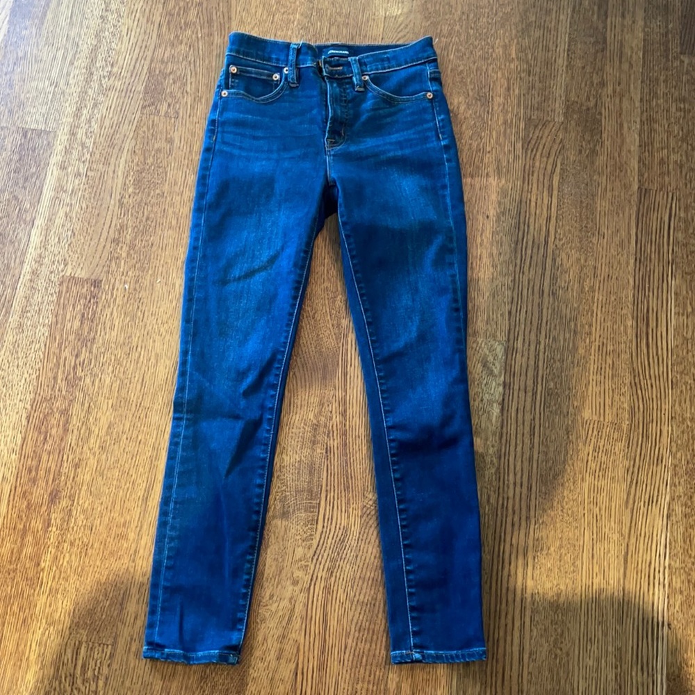 J Crew 9” high-rise toothpick jeans size 24